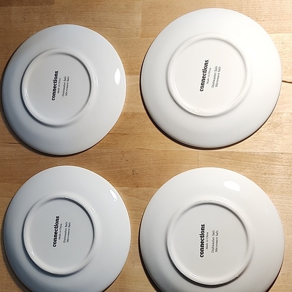 Old Timey Snowman In Hat: Set of 4 Appetizer/Dessert/Bread Plates & 14" Platter - Picture 4 of 13